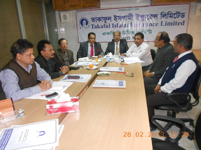 Md Humayun Kabir Patwary, Chairman of the Executive Committee of Takaful Islami Insurance Limited presiding over the 135th EC meeting held at its head office recently.