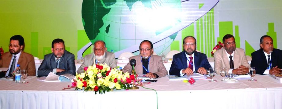 Mustafa Anwar, Acting Chairman of Islami Bank Bangladesh Limited addressing the concluding session of a two-day long Annual Business Development Conference of the bank at a local hotel on Friday. Mohammad Abdul Mannan, Managing Director of the bank presi