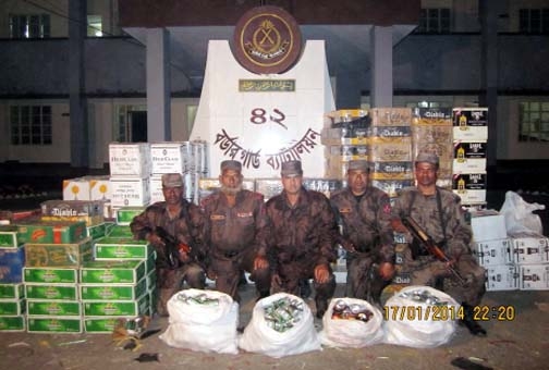 BGB recovered drugs worth Tk 60 lakh from Naf River in Teknaf upazila of Cox's Bazar district on Friday evening.