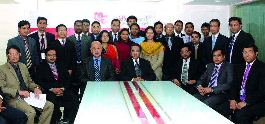 AKM Shahidul Haque, Managing Director and Khondoker Nayeemul Kabir, Deputy Managing Director of Midland Bank Limited inaugurating a training programme on "Internet Banking Operation and Administration" held at its head office recently.