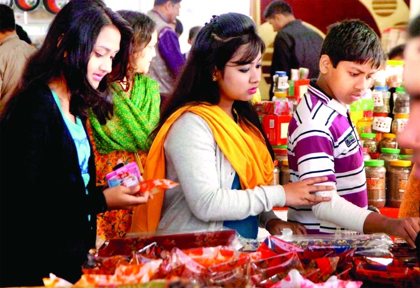 Buyers active to choose their needs at Dhaka Intâ€™l Trade Fair on the weekly holiday, Friday.