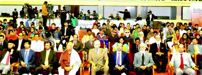 Abul Maal Abdul Muhith, Minister for Finance, handed over the Scholarship Awarding Letters to the DBBL Scholarship recipients at a ceremony held at Shaheed Suhrawardy Indoor Stadium, Mirpur, Dhaka on Saturday.