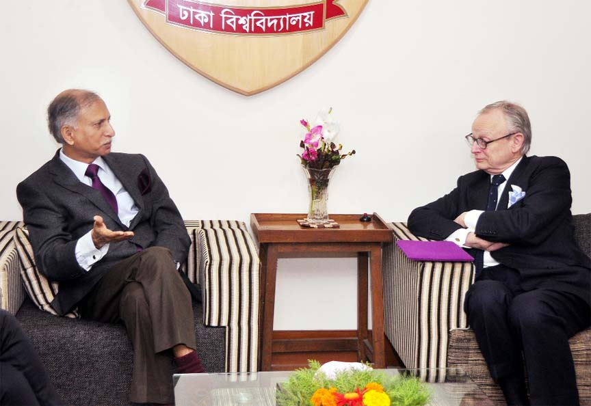 Lord Daben, Advisor British Associated Foods called on Dhaka University Vice-Chancellor Prof Dr AAMS Arefin Siddique on Tuesday at the latter's office in the city.