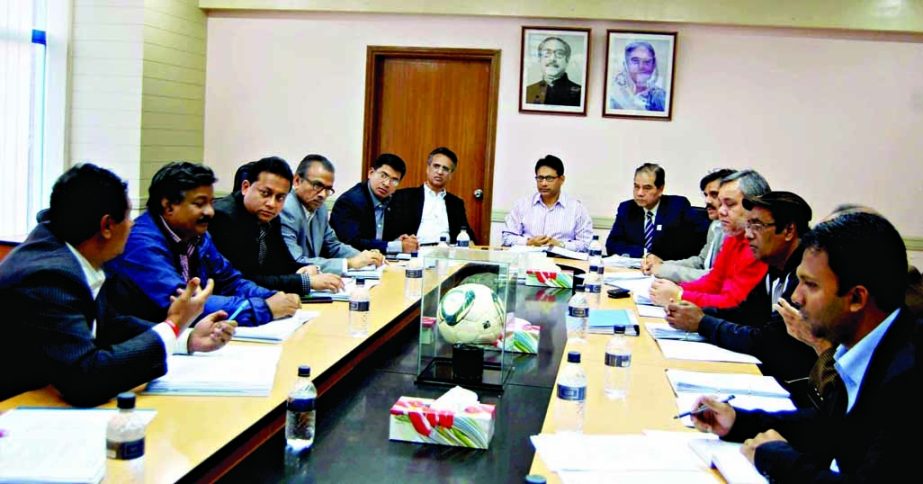 Senior Vice-President of Bangladesh Football Federation (BFF) and Chairman of the Professional Football League Committee Abdus Salam Murshedy presided over the meeting of the Professional Football League Committee at the BFF House on Thursday.