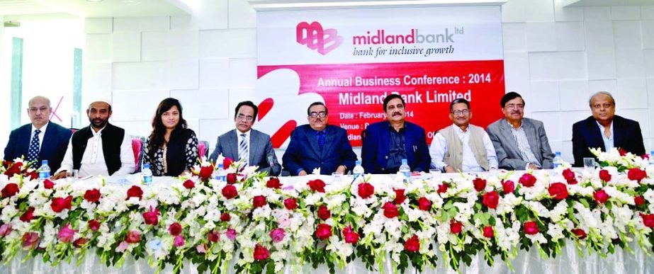 M Moniruzzman Khandaker, Chairman of Midland Bank Limited, inaugurating Annual Business Conference 2014 held recently. AKM Shahidul Haque, Managing Director and CEO of the bank presided.