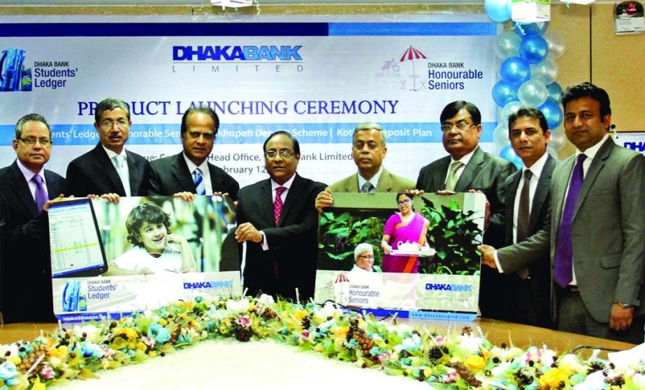 Dhaka Bank Limited launched two new Insurance Backed Savings Products namely Students' Ledger and Honourable Seniors at its Corporate Head Office on Wednesday. Khondker Fazle Rashid, Managing Director of the Bank unveiled the Products as the Chief Guest