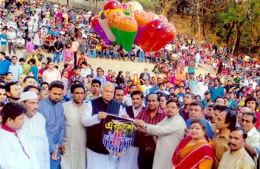 Housing and Public Works Minister Engineer Mosharraf Hossain inaugurated Ekushey Book Fair at DC Hall in the city yesterday.