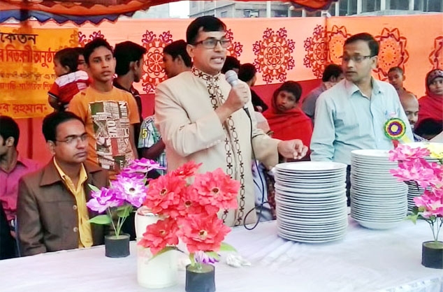 President of Physical Education Teachersâ€™ Association and Chairman of Grameen Club Md Altaf Hossain speaking at the programme of Annual Sports Competition of Banani Bidyaniketon as the chief guest at the school premises on Sunday.