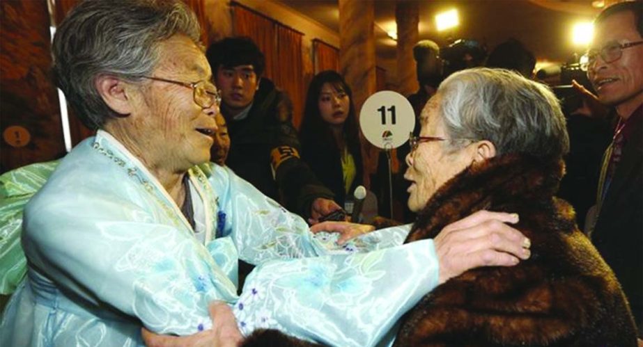 North and South Korean relatives met in an emotional reunion on Thursday.