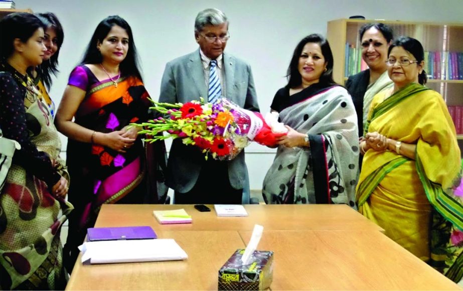 Leaders of Bangladesh Women Chamber of Commerce and Industry (BWCCI) held a meeting with state minister for Finance M. A. Mannan to share about women entrepreneurship development related issues on Tuesday. The BWCCI team comprised of 7 members including M