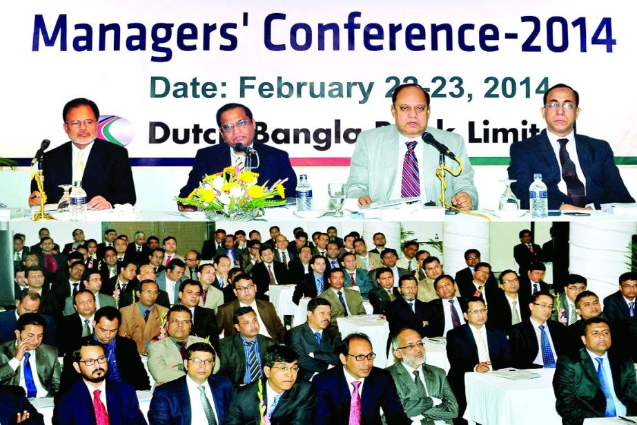 KS Tabrez, Managing Director of Dutch-Bangla Bank Limited presiding over the Managers' Conference-2014 of the bank at a city hotel recently