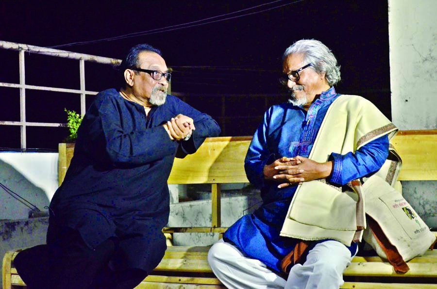Aly Zaker along with poet Asad Chowdhury in the programme