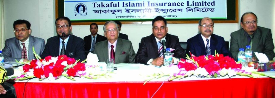 Emdadul Haque Chowdhury, Chairman of Takaful Islami Insurance Limited inaugurating Branch Managers' Conference 2014 of the company held at Motijheel in the city recently. KAM Ferdous, Managing Director of the company presided.