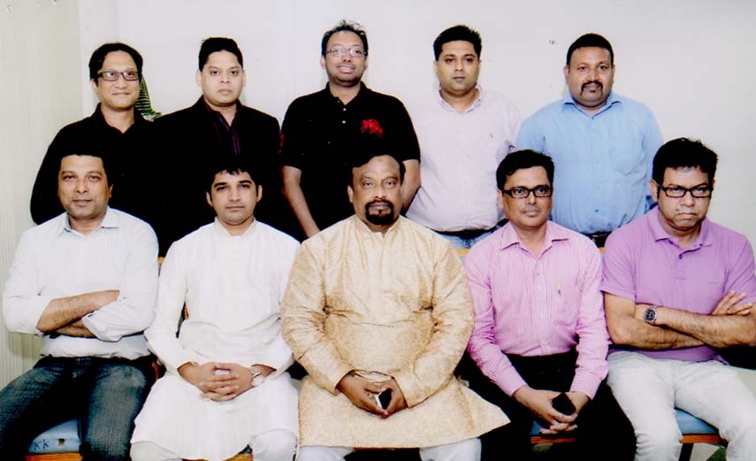 Members of the newly formed committee of Private Radio Owners'Association of Bangladesh (PROAB) pose for photograph at a ceremony held recently in the conference room of East West Media Group Limited in the city's Bashundhara Residential area.