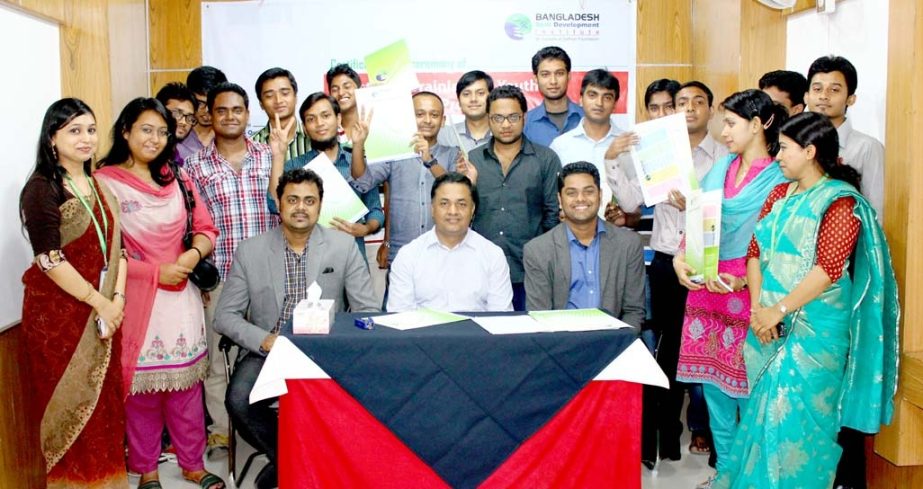 Participants at a vocational training programme organized recently by Bangladesh Skill Development Institute in the city.