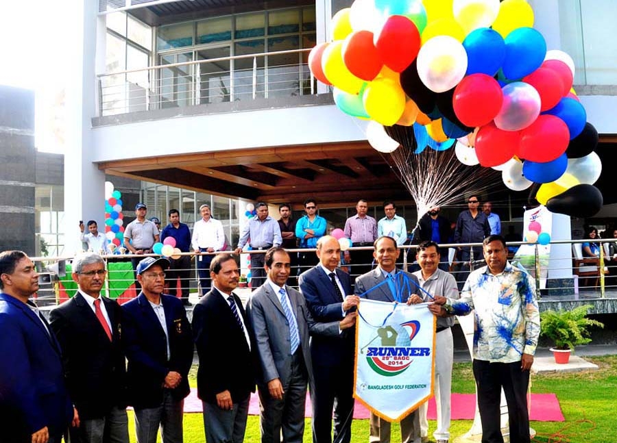Chief of Air Staff Air Marshal Muhammad Enamul Bari, ndu, psc inaugurating the Runner Group 29th Bangladesh Amateur Golf Championship by releasing the balloons as the chief guest at the Kurmitola Golf Club in Dhaka Cantonment on Tuesday.