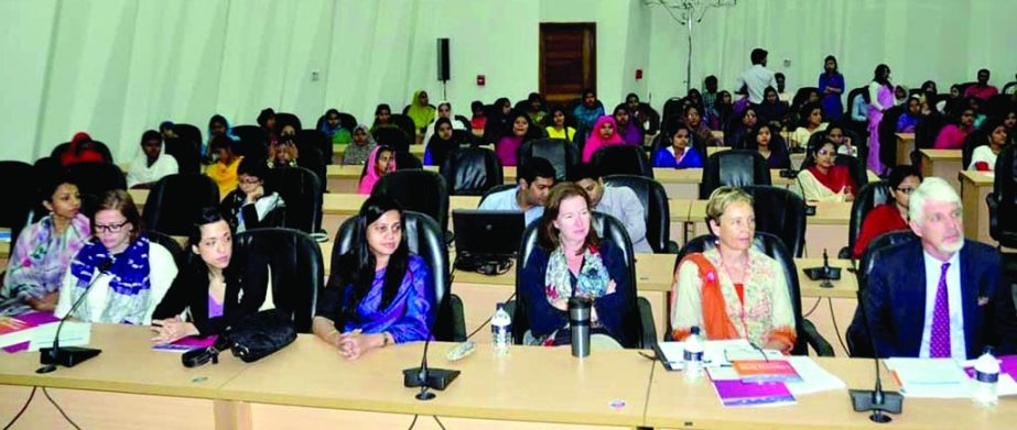 Distinguished guests at an inception meeting organized by USAID at CIRDAP auditorium in the city's Topkhana road on Sunday.