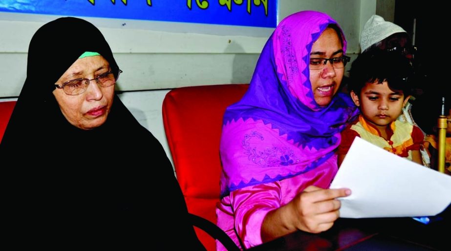 Family members of allegedly missing Abdul Majid, a businessman speaking at a press conference at the National Press Club in the city on Saturday with a call to rescue him (Majid) and arrest of kidnappers.