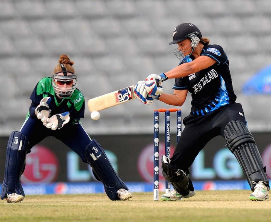 Suzie Bates scored 68 in a 116-run opening partnership during Women's World Twenty20 2014, Group A between Ireland and New Zealand in Sylhet on Tuesday.