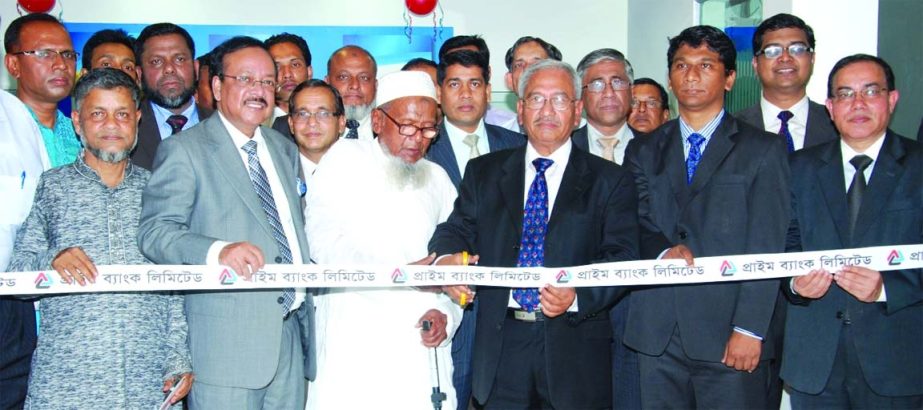 Md Nader Khan, Chairman of Prime Bank Limited inaugurating 137th branch of the bank at Heyako Bazar of Bhujpur in Fatikchhari on Thursday.