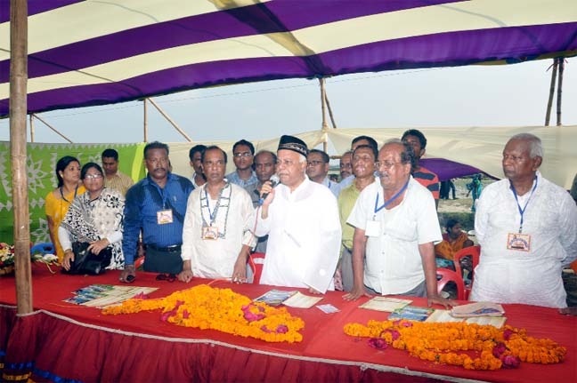 CCC Mayor M Monzoor Alam speaking as Chief Guest at the ' bath taking ceremony of Barni', a festival of Hindu community in Chittagong yesterday.