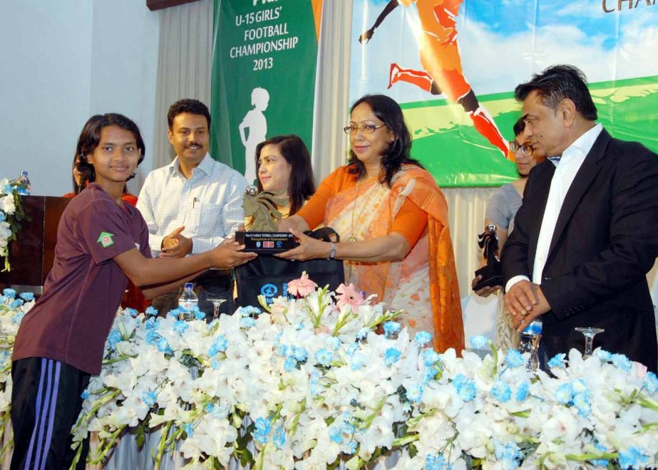 Bangladesh Football Federation (BFF) gave a reception to Champion & Runners-up of Plan U-15 Girlsâ€™ Championship 2013 at the Spectra Convention Centre in the city on Saturday.