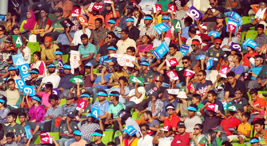 A good number of cricket fans came at the gallery of Sher-e-Bangla National Cricket Stadium in Mirpur to watch the Group 2 match of the ICC World Twenty20 Cricket between Bangladesh and Australia on Tuesday.