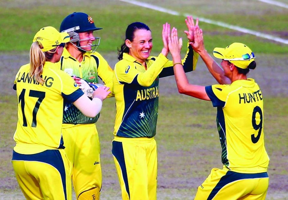 Erin Osborne picked up a wicket and took a crucial catch during the 1st semi-final of Women's World T20 match between Australia and West Indies in Mirpur on Thursday.