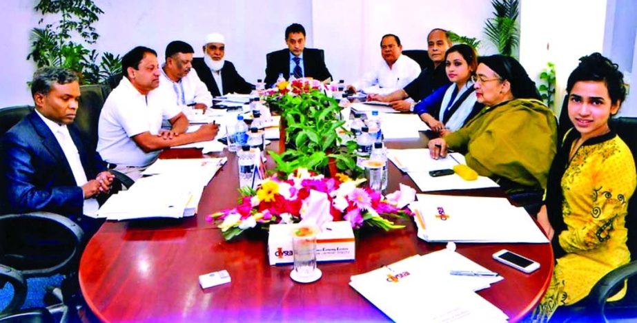 Abdullah Al-Mahmud (Mahin), Chairman of Crystal Insurance Company Limited presiding over the 61st meeting of the Board of Directors of the company at its corporate office recently.