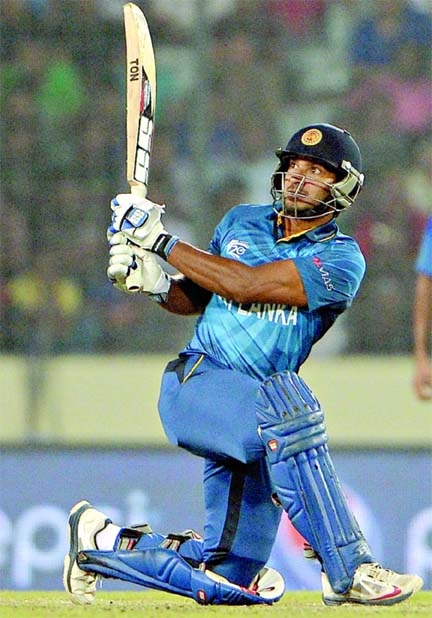 The World Cup goes to Lanka; Kumar Sanga- kkara hits the winning shot.