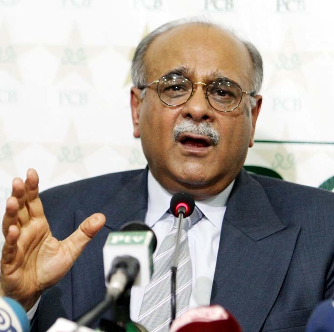Najam Sethi, Chairman of the Pakistan Cricket Board addresses a news conference in Lahore, Pakistan on Friday. Sethi said that the Pakistan Cricket Board has avoided bankruptcy and expects to earn about $300 million by 2023 after getting assurances from T