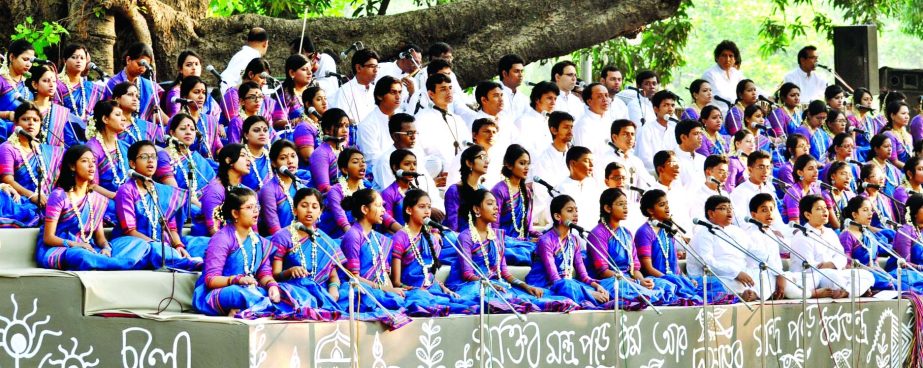 'Chhayanaut' organised a day-long musical soiree at Ramna Batamul in the city to welcome Bengali New Year 1421 on Monday.