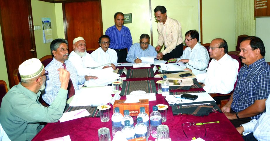 Chairman of the Board of Directors of Jiban Bima Corporation (JBC) Dr Mohammad Sohrab Uddin presiding over the 533rd board meeting and approved the Annual accounts for the year 2012 at JBC's head office on Wednesday.