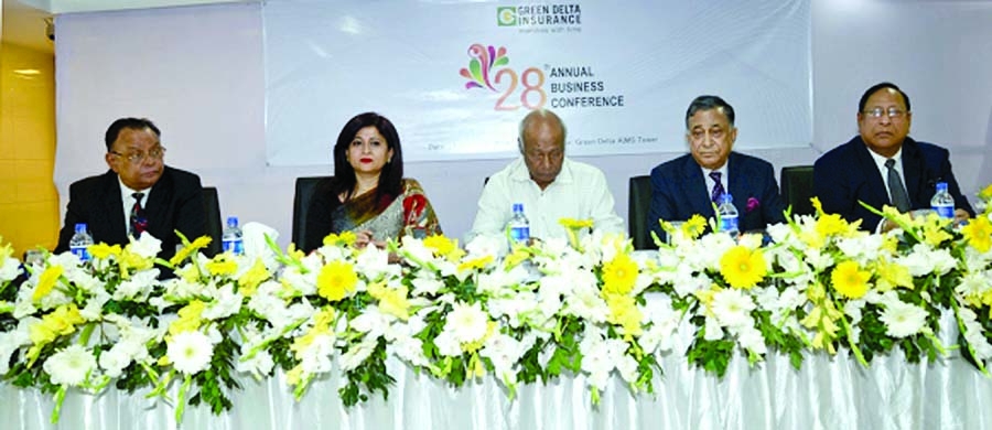 AQM Nurul Absar, Chairman of Green Delta Insurance Company Limited inaugurating the 28th Annual Business Conference of the company held in the city recently. Managing Director of the company Farzana Chowdhury, briefed the target for the year 2014.