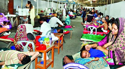 As heat-wave continues to sweep country a huge number of children being affected by diarrhoeal diseases were brought to ICDDRâ€™B in city on Tuesday.