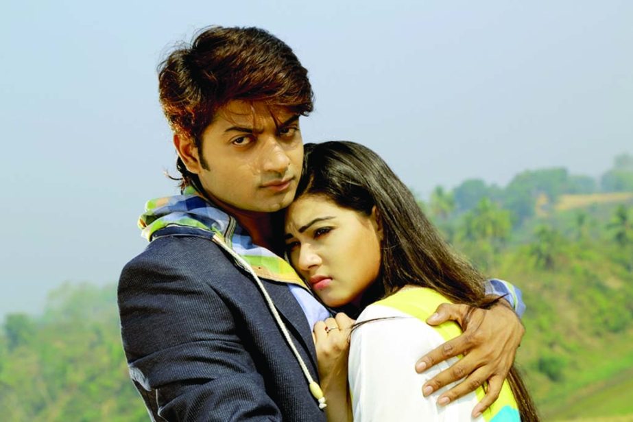 Bappi Chowdhury and Mahiya Mahi in a scene from movie Honeymoon
