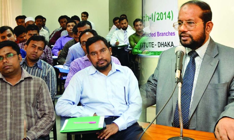 Md Habibur Rahman, Managing Director of Al-Arafah Islami Bank Limited inaugurating a training course on "Investment, Operation & Management" at its Training and Research Academy on Saturday.