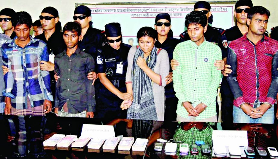 RAB-1 arrested nine persons including a female from the city yesterday along with Masud, who is the main suspect of abducted Milestone College Student Rajib.