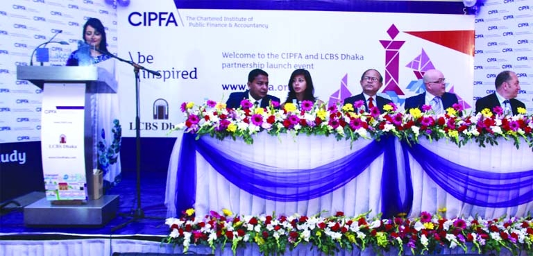 The Chartered Institute of Public Finance and Accountancy (CIPFA) make a partnership contract with LCBS Dhaka, a major training provider in Bangladesh. British High Commissioner Robert W Gibson, MA Akram, CEO of LCBS Dhaka and Masud Ahmed, Comptroller and
