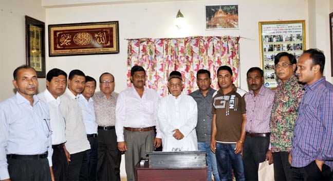 Mahfuzur Rahman Mita MP and local elite from Sandwip met with CCC Mayor M Monzoor Alam at his office yesterday.