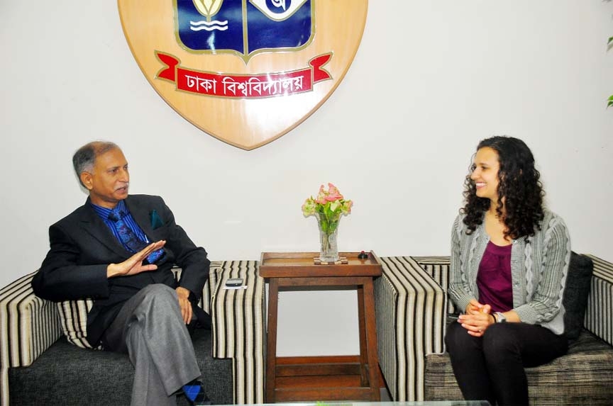 Margaret R. O'connor, Program Officer of South and Central Asia Fulbright Program, Bureau of Educational and Cultural Affairs, USA called on Dhaka University Vice-Chancellor Prof Dr AAMS Arefin Siddique at the latter's office recently.