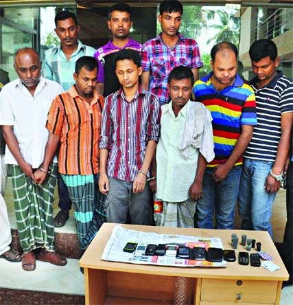 DB police arrested nine 'Malam party' members from different areas of the city on Friday.