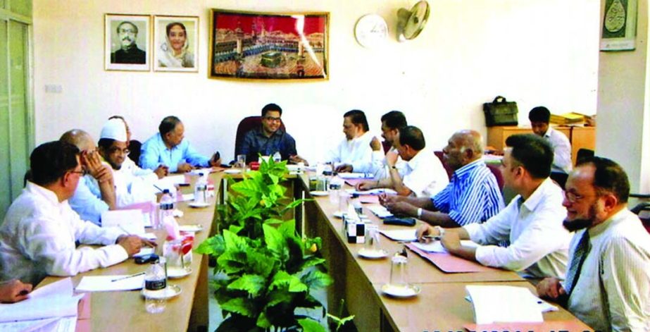Mohammad Sayeed, Chairman of Islami Insurance Bangladesh Limited, presiding over the 161st meeting of the Board of Directors of the company at Nayapaltan in the city recently.