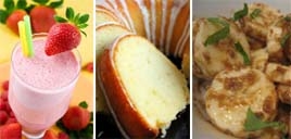 Strawberry Shake, Lemon Bundt Cake, Banana Chaat