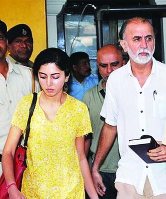 Mr Tejpal (right) has denied all the charges.