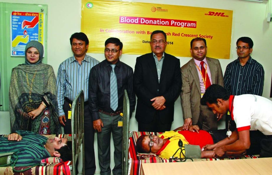 DHL organized a blood donation programme on the occasion of World Red Cross and Red Crescent Day in Bangladesh with an annual blood donation campaign, organized as part of its annual Global Volunteer Day initiative. Desmond Quiah, DHL Express Bangladesh C