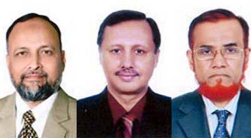 From left: MA Latif MP, Mahbubul Alam, Nurun Newaj