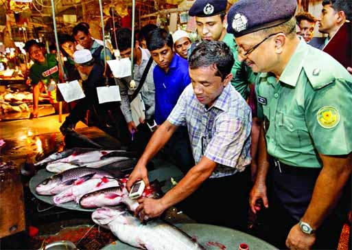 Fish traders at Mohammadpur Town Hall market virtually fled away when DMP-led mobile team started anti-formalin drive there on Sunday.