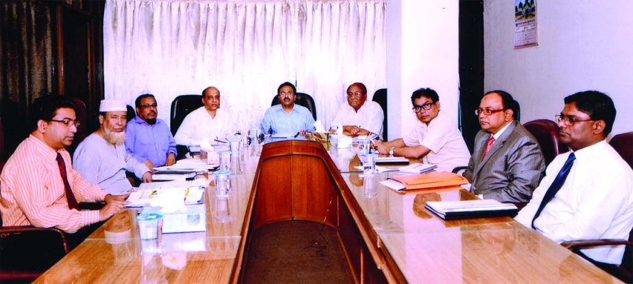 Md Anowar Hossain, Chairman of Islami Commercial Insurance Co Ltd presiding over the 100th meeting of the Board of Directors at its board room recently.