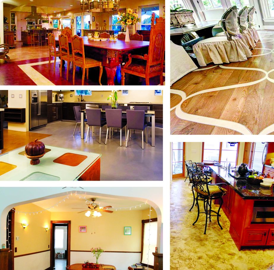 warm and cozy colored cork flooring, Artcon Decorative Concrete Floor, Hardwood floors, Painted Wood Floors, Qc const Floor.